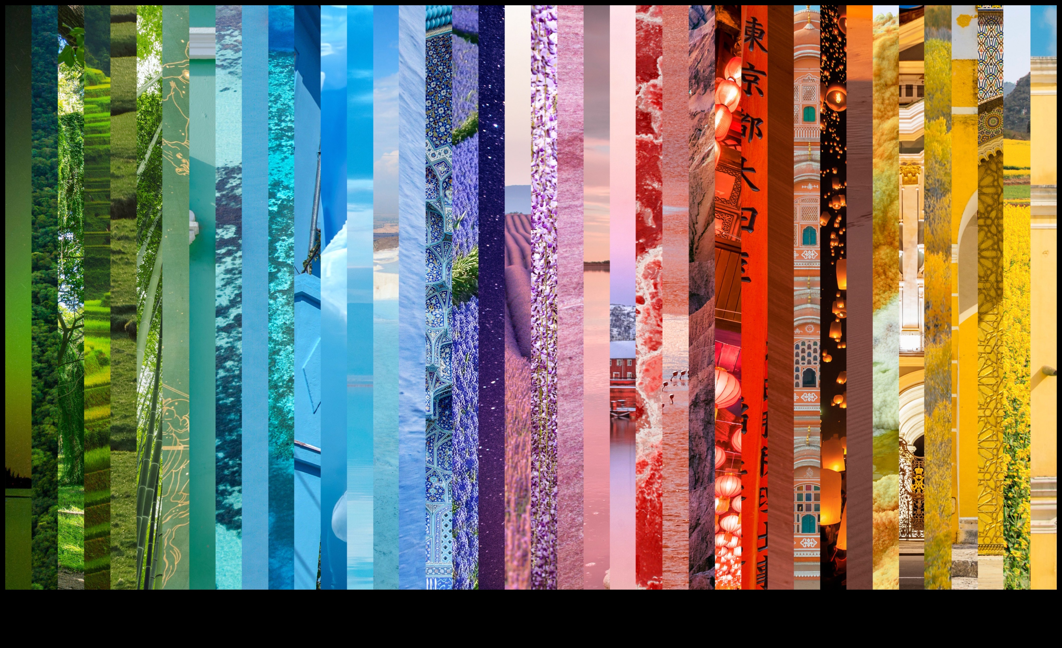 مناظر طبيعية حية جولة في أكثر الأماكن الملونة في العالم 4 وجهات نظر حية: استكشاف المناظر الطبيعية الملونة والديناميكية للأرض